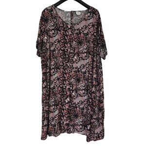 JUNAROSE JUNAROSE Pink & Black Patterned Shift Dress 24